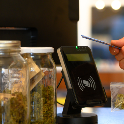 person buying cannabis