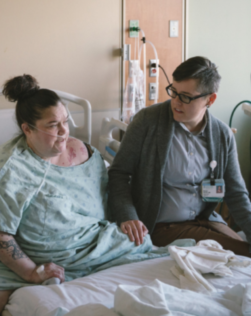 Bridge navigator with patient in a hospital room