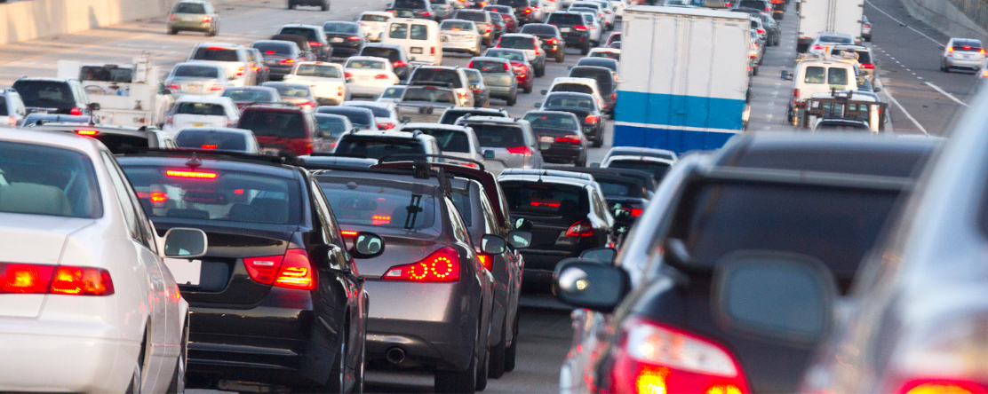 Traffic jam on the 5 freeway