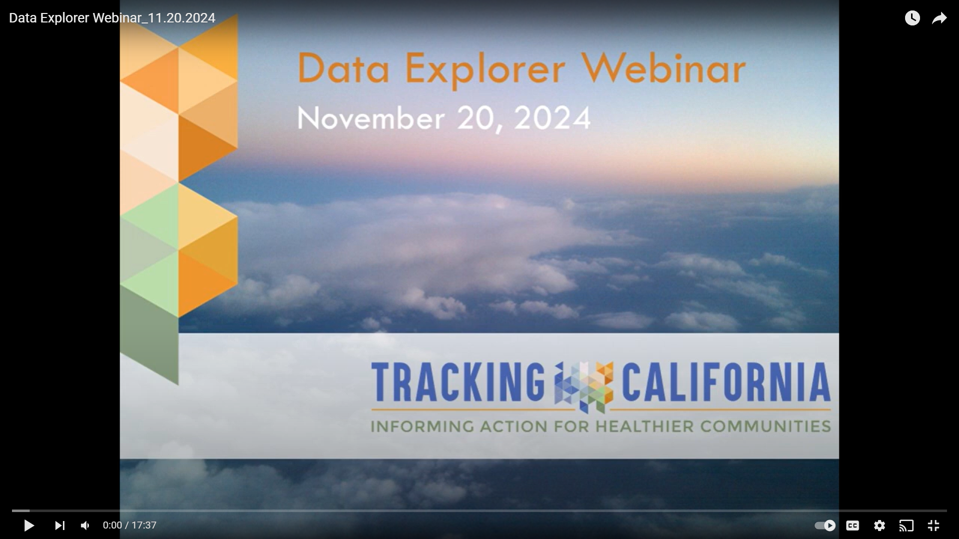 screenshot from Data Explorer webinar