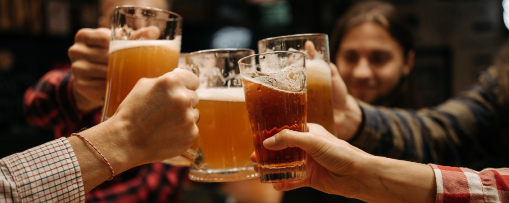 group of people drinking beer