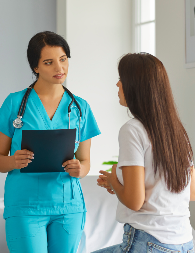 doctor with female patient