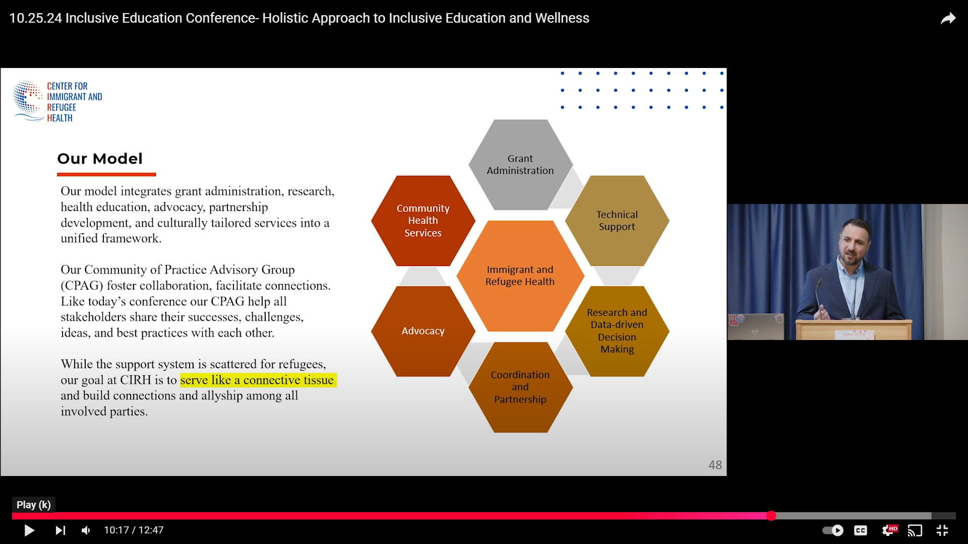 screenshot from conference recording with Dr. Sediq