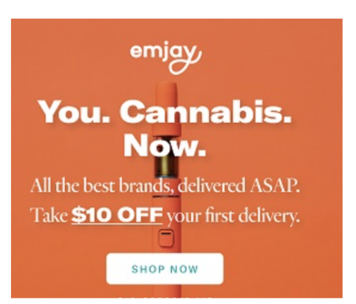 Emjay cannabis ad